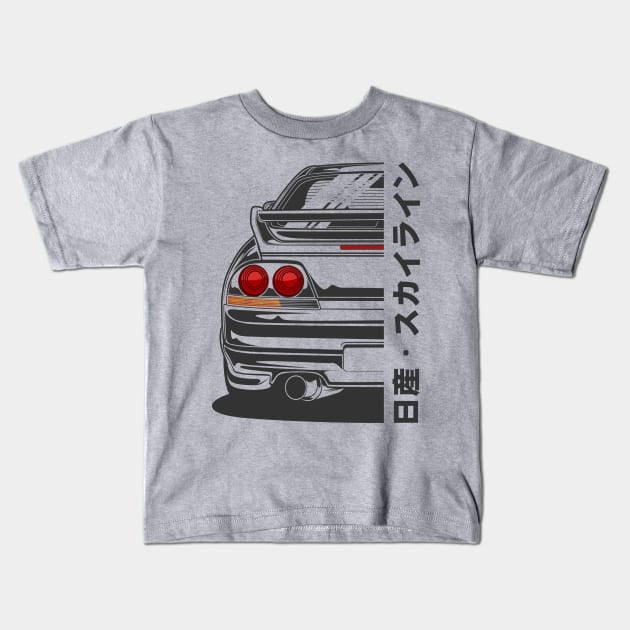 Nissan Skyline GTR R33 Kids T-Shirt by idrdesign